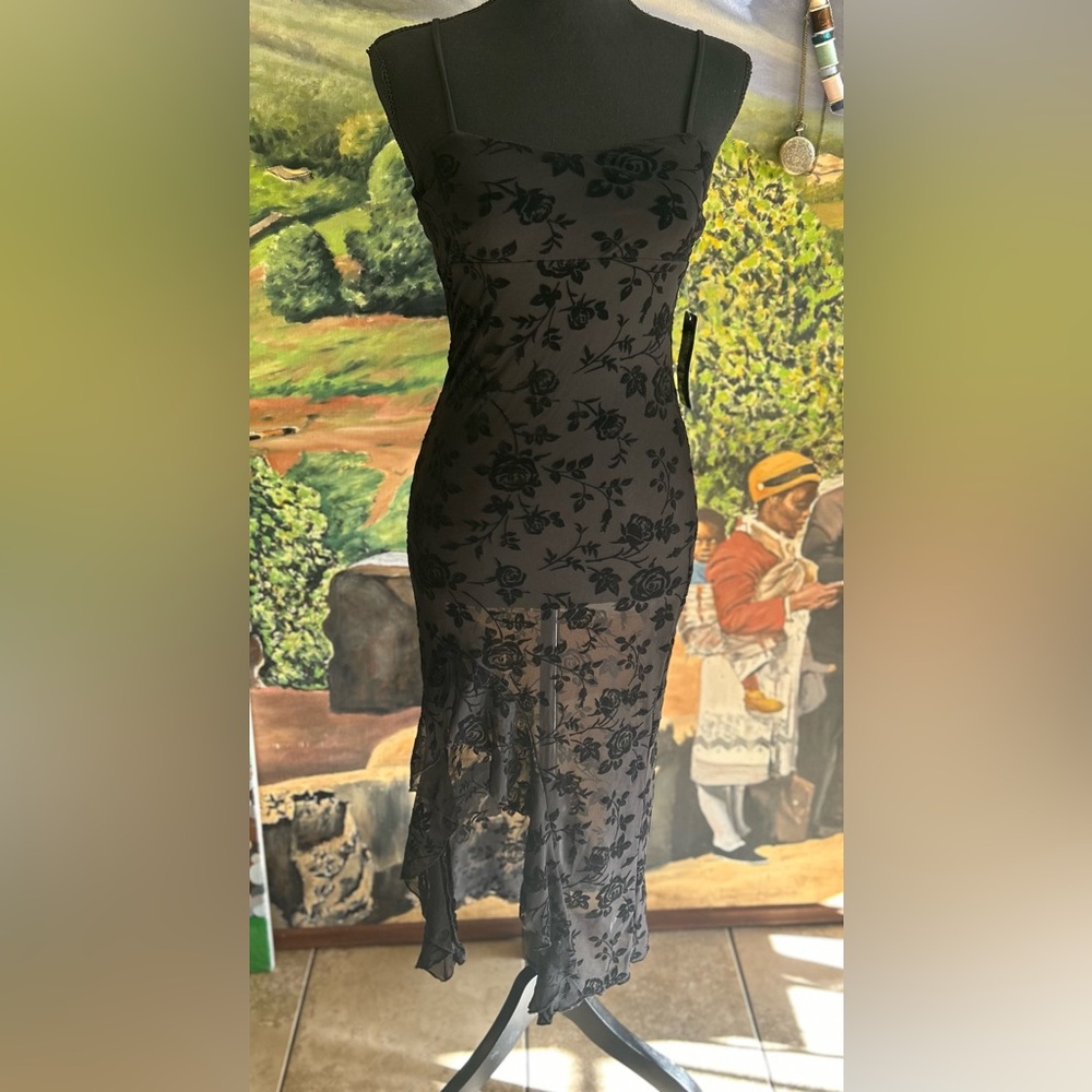 Black Spaghetti Strap Slip Maxi Dress